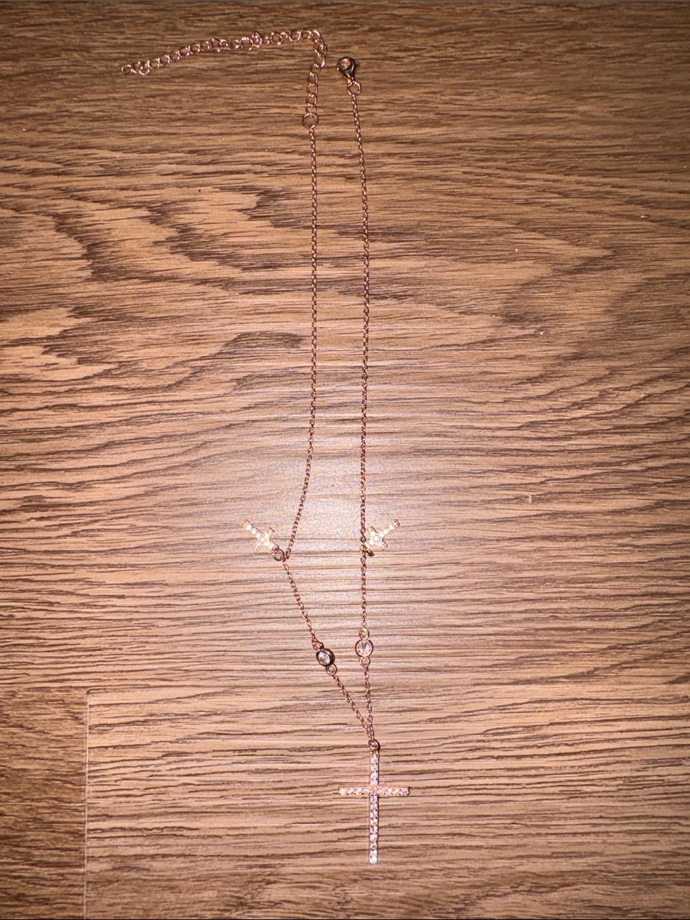 20-sterling silver 925 Rose Gold Cross Pendant Necklace - Women Jewelry
